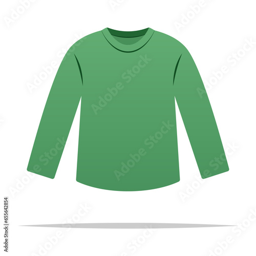 Cartoon long sleeve shirt vector isolated illustration