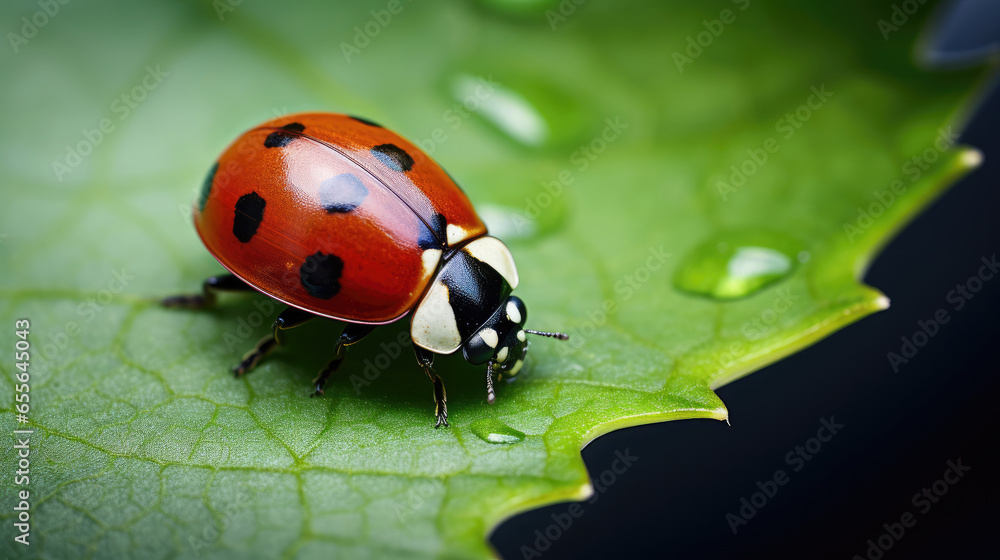 ladybird on a leaf ladybird on a leaf