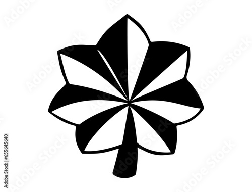 Major general rank silhouette vector art