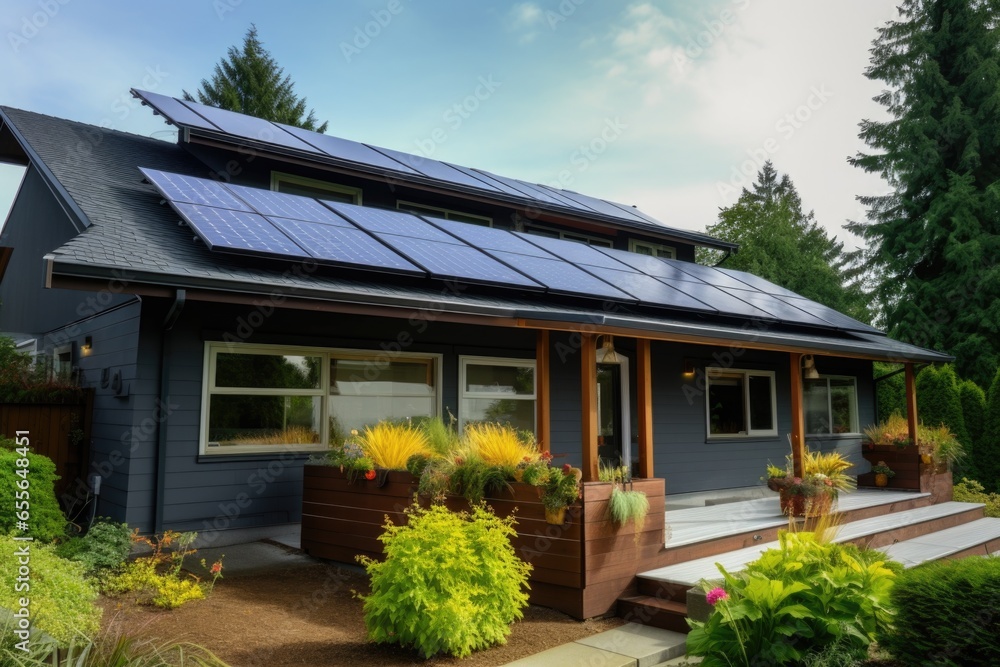 solar panels installed on a family homes roof solar panels installed on a family homes roof