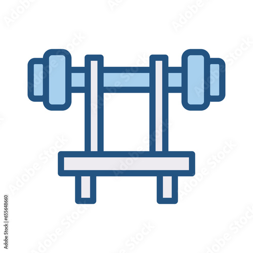 Bench press exercise icon