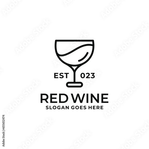 Wine logo design vector illustration