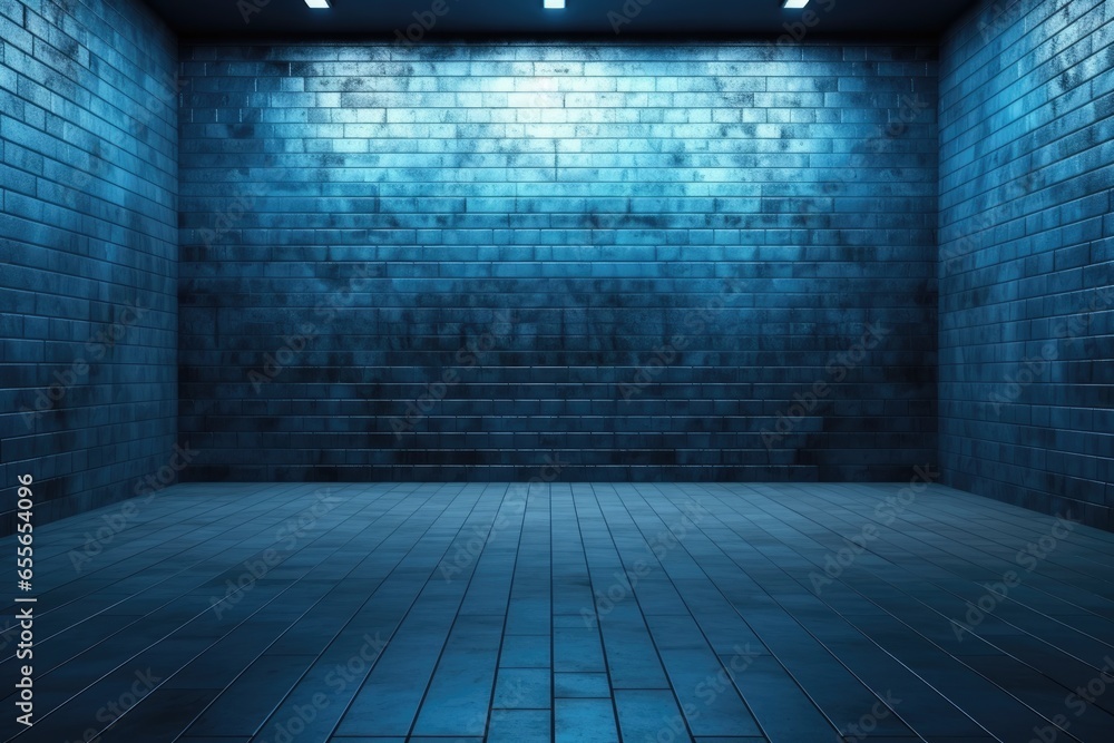Empty cyberspace room and smooth floor with interesting light glare Background. interior advertising. Generative AI. Empty cyberspace room and smooth floor with interesting light glare Background. interior advertising. Generative AI.