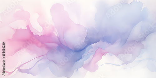 A delicate pastel watercolor blend showcasing gentle tones of pink, blue, and lavender, evoking a tranquil and artistic essence, exceptionally suited for imaginative undertakings