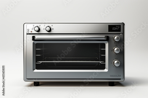 Electric oven isolated on a white background. 3d render illustration.