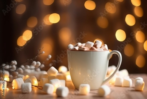 Wallpaper Mural Marshmallow hot drink sweet. Season food. Generate Ai Torontodigital.ca