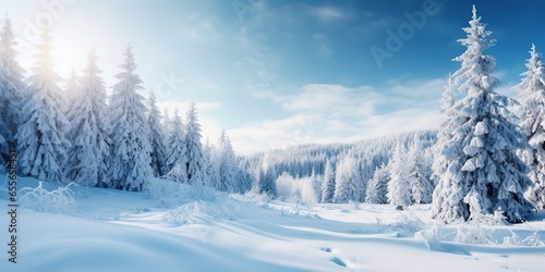 A picturesque winter wonderland photo