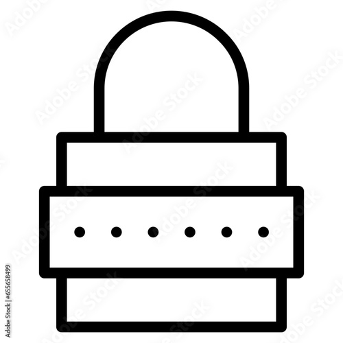lock line icon