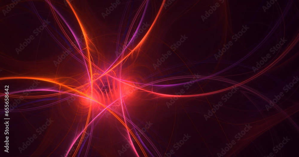3D manual rendering abstract fractal polygon background 
