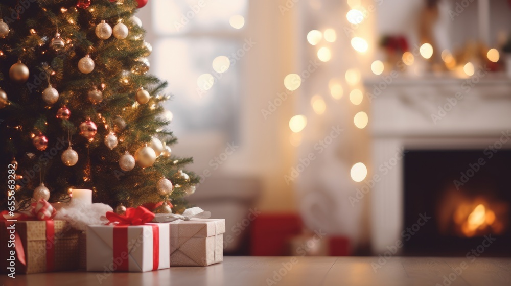 Merry Christmas and Happy New Year background with perfect Living room Merry Christmas and Happy New Year background with perfect Living room