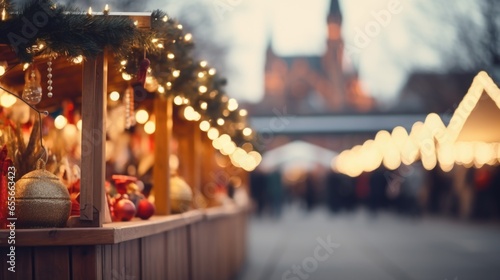 Merry Christmas and Happy New Year Market background © romanets_v