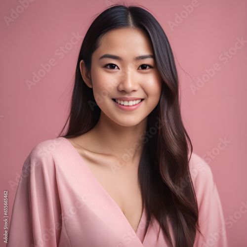 Long Hair, Don't Care: Embrace Your Colorful Side with a Gorgeous Look with pink isolated background