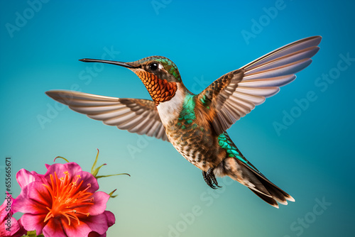 hummingbird in flight © alphazero