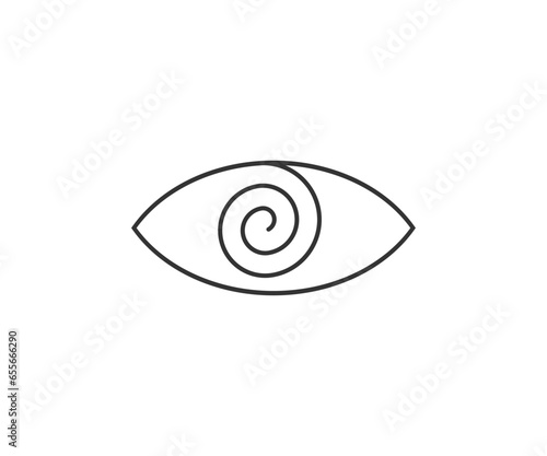 Hypnosis, eye, spiral icon. Vector illustration.