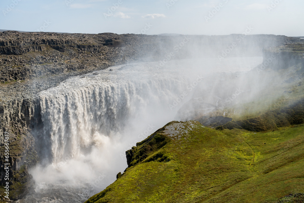 Hafragilsfoss Waterfall at Vatnajokull National Park Hafragilsfoss Waterfall at Vatnajokull National Park