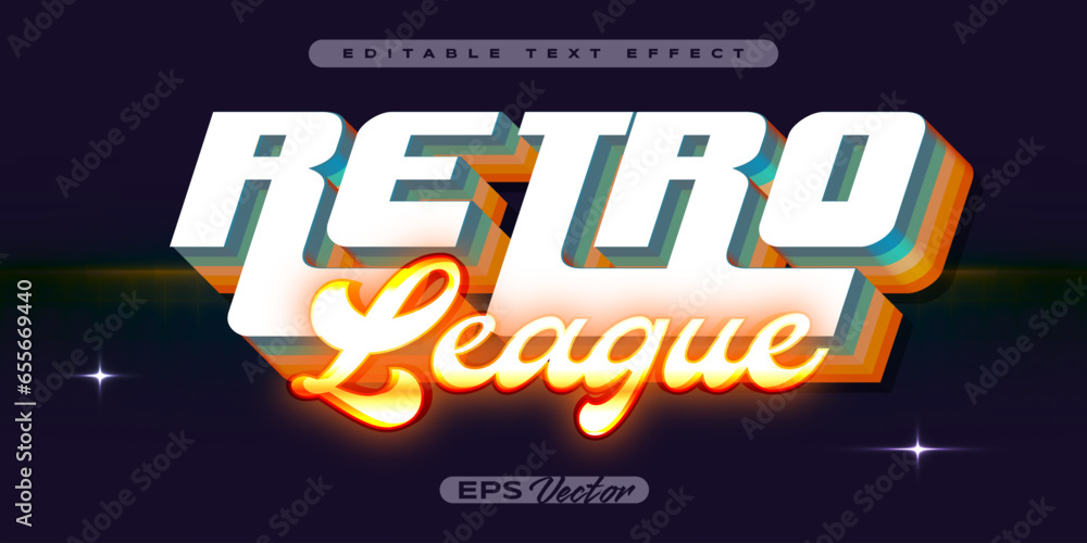 Retro league Y2K editable text effect