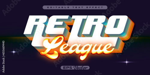 Retro league Y2K editable text effect