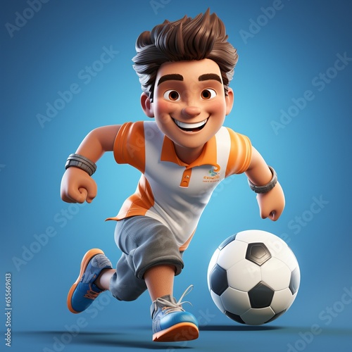 3d rendering of a soccer player  © cristian