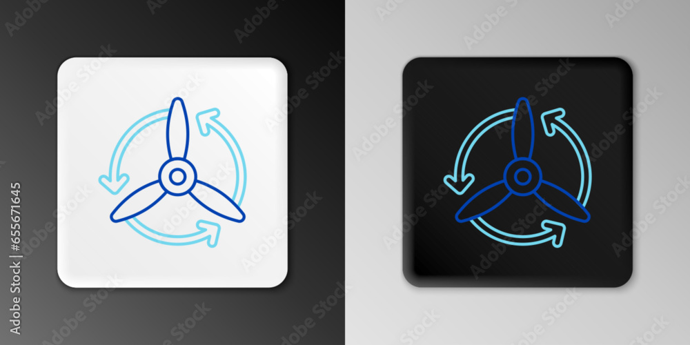Line Wind turbine icon isolated on grey background. Wind generator sign. Windmill for electric power production. Colorful outline concept. Vector Line Wind turbine icon isolated on grey background. Wind generator sign. Windmill for electric power production. Colorful outline concept. Vector