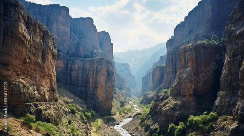 Tasyaran canyon travel in the great valley. Turke. ai generative © Oleksandr