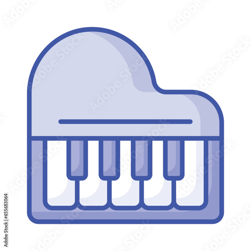 Get your hold on this beautifully designed vector of piano, musical instrument