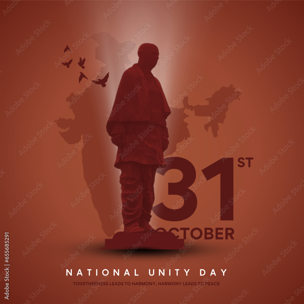 Sardar Vallabhbhai Patel, National Unity Day creative vector design
