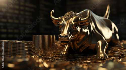 bullish divergent concept, gold bull