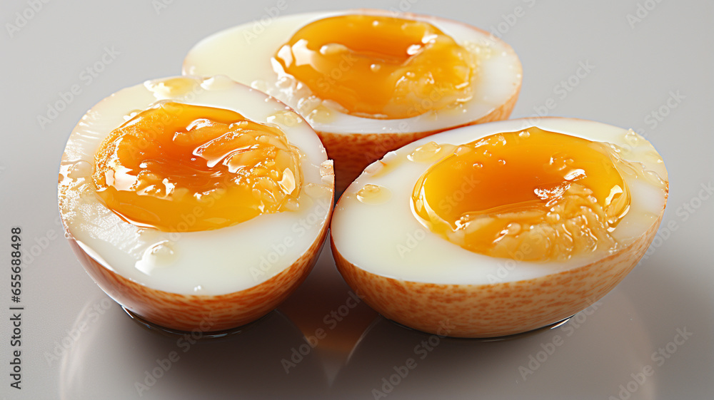 Boiled egg on the table Boiled egg on the table