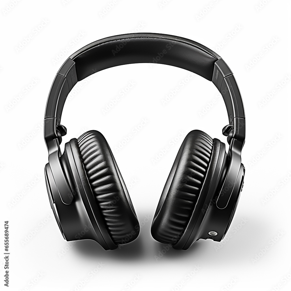 modern headphones on white background modern headphones on white background