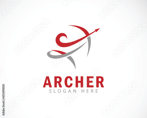 archer logo creative sport design concept abstract champion athletic