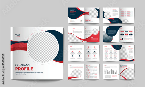 Creative square brochure design template with unique concept (ID: 655690897)