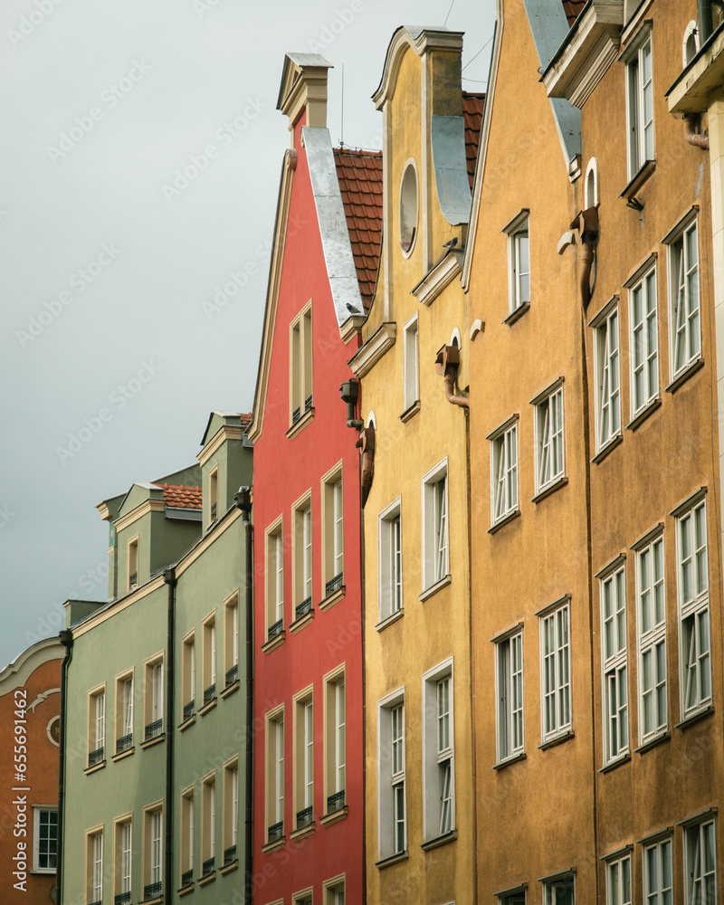 Colorful architecture in Gdańsk, Poland
