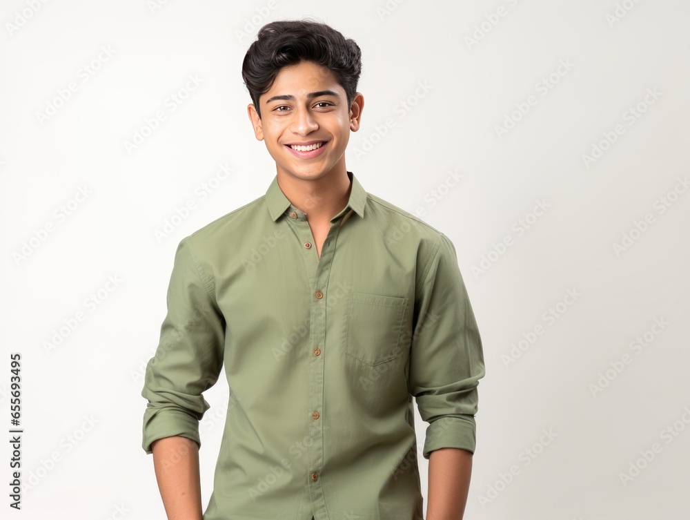 Lively Indian boy in Stylish Outfit Radiating Modern Confidence Lively Indian boy in Stylish Outfit Radiating Modern Confidence