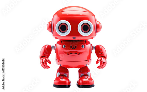Pink Cute Toy Robot Isolated on White Transparent Background. ©  Creative_studio