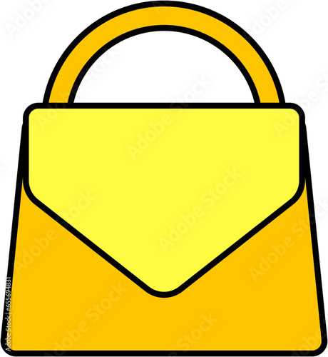 minimal ladies fashion shopping handbag icon
