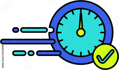 fast speedy instant response approval icon