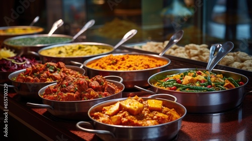 Indian food wedding buffet