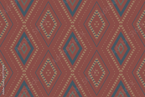 Motif Ikat Paisley Embroidery Background. Ikat Background Geometric Ethnic Oriental Pattern Traditional. Ikat Aztec Style Abstract Design for Print Texture,fabric,saree,sari,carpet. © Mr.T