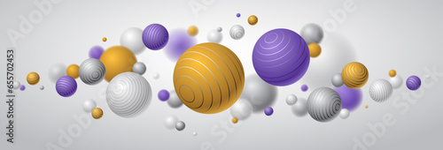 Realistic lined spheres vec...