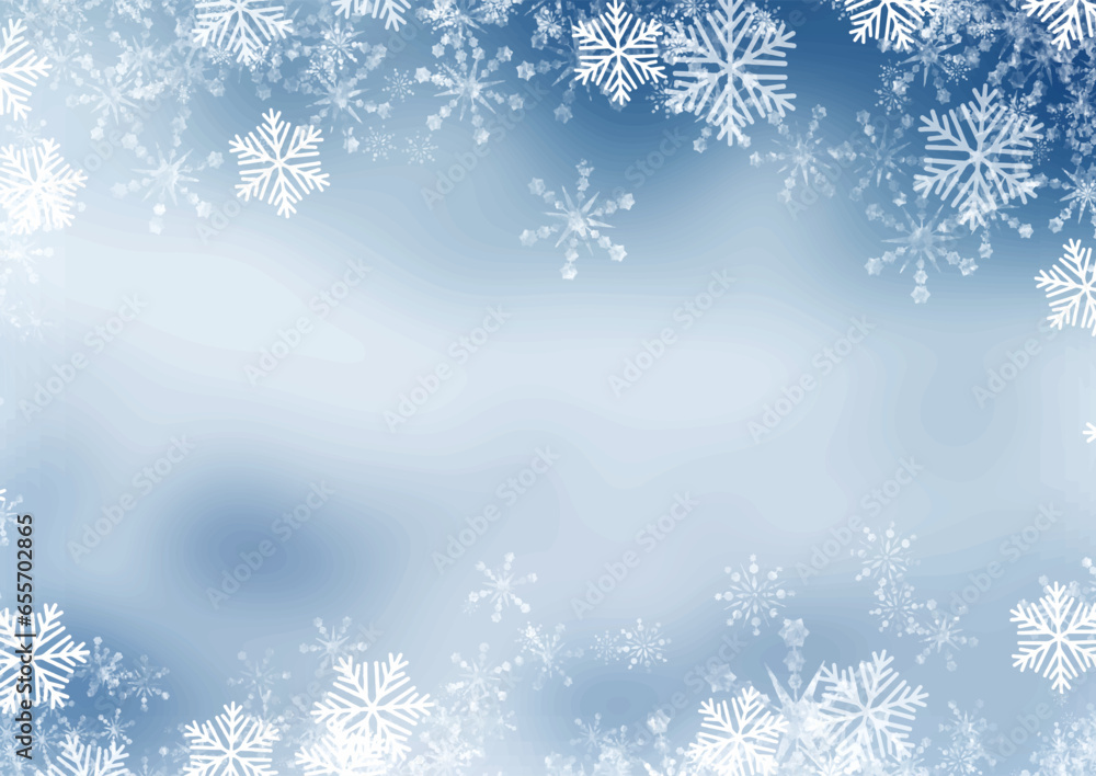 Christmas background with snowflakes border design Christmas background with snowflakes border design