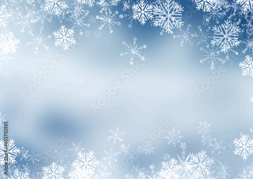 Christmas background with snowflakes border design © Kirsty Pargeter