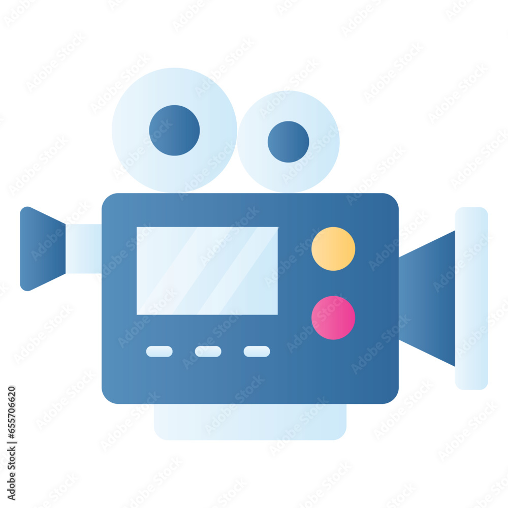 Retro film camera vector design in trendy style, professional video camera design Retro film camera vector design in trendy style, professional video camera design