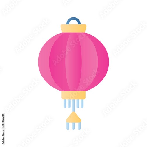 Traditional chinese lantern, chinese paper lantern, decoration accessory, icon of lantern