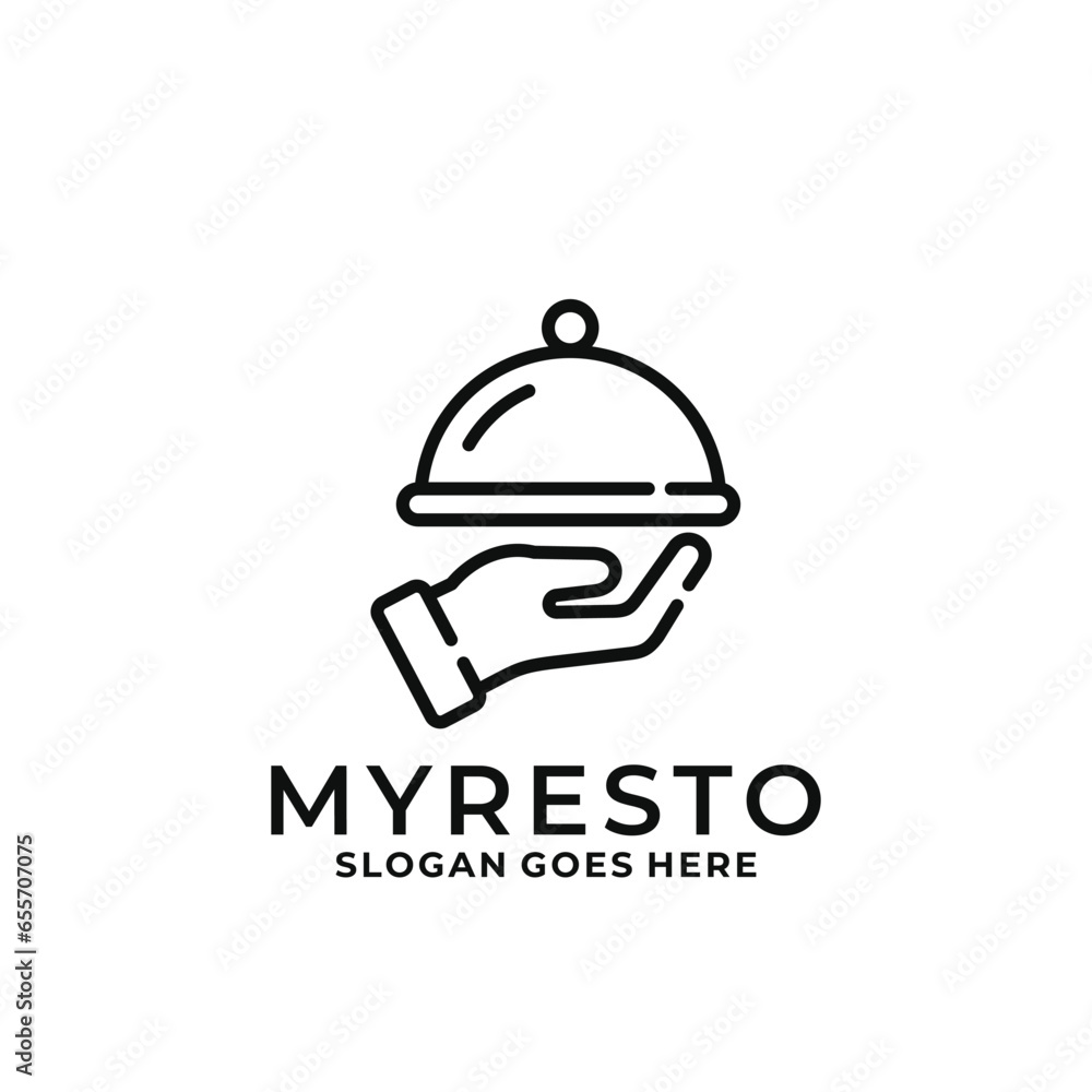 Fototapeta premium Restaurant logo design vector illustration