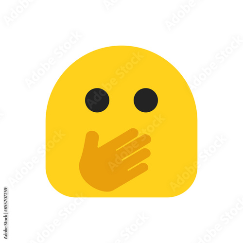 Hand over mouth