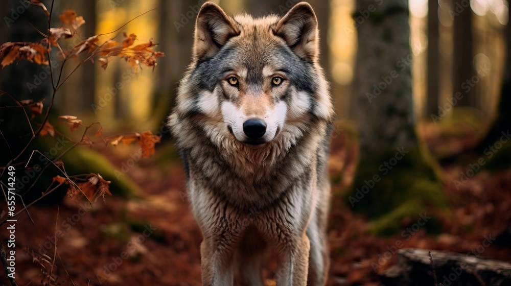 Obraz premium Wolf in the forest