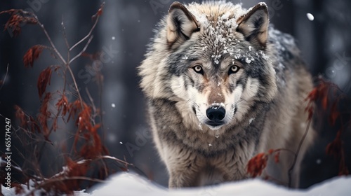Wolf in winter © savvalinka