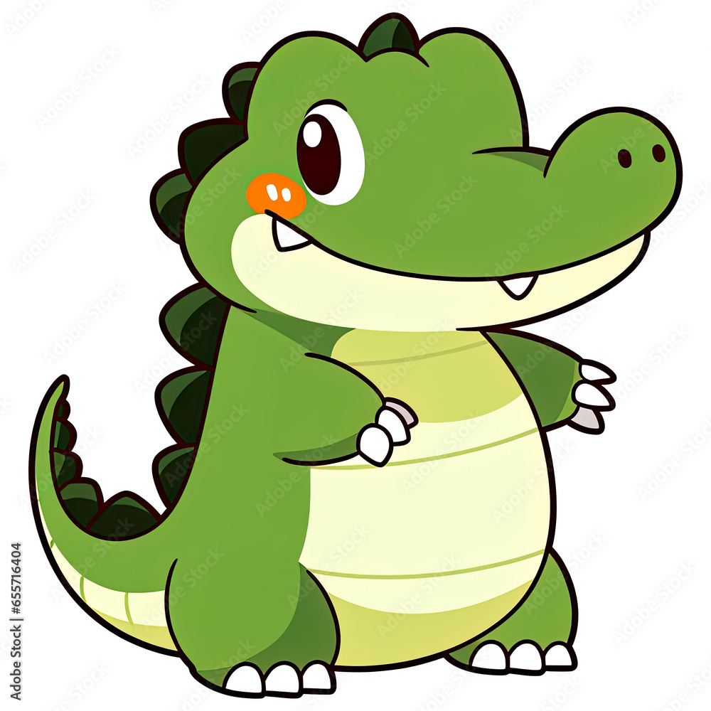 Fototapeta premium Cute Crocodile Clipart