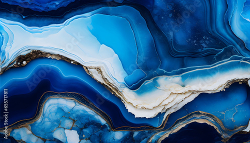 Marble texture background with high resolution, Blue onyx marble. Generative Ai. photo