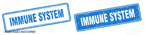 immune system stamp set. immune system square grunge sign